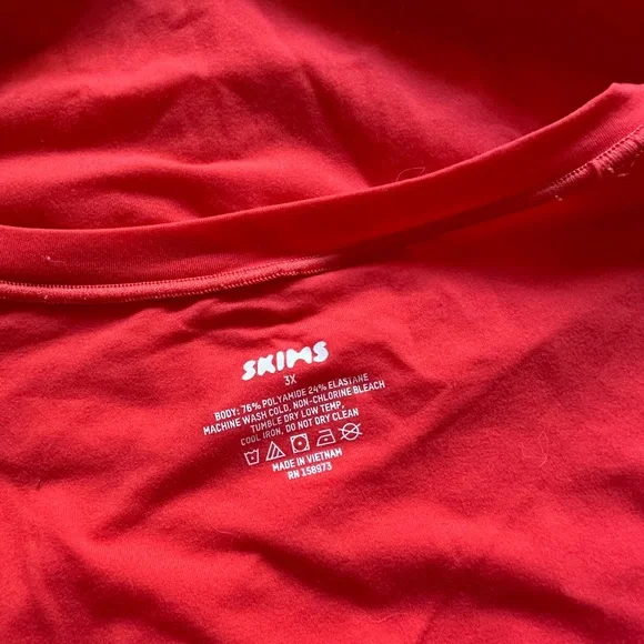 3X SKIMS fits everybody poppy Bold Red bodysuit - Picture 4 of 7